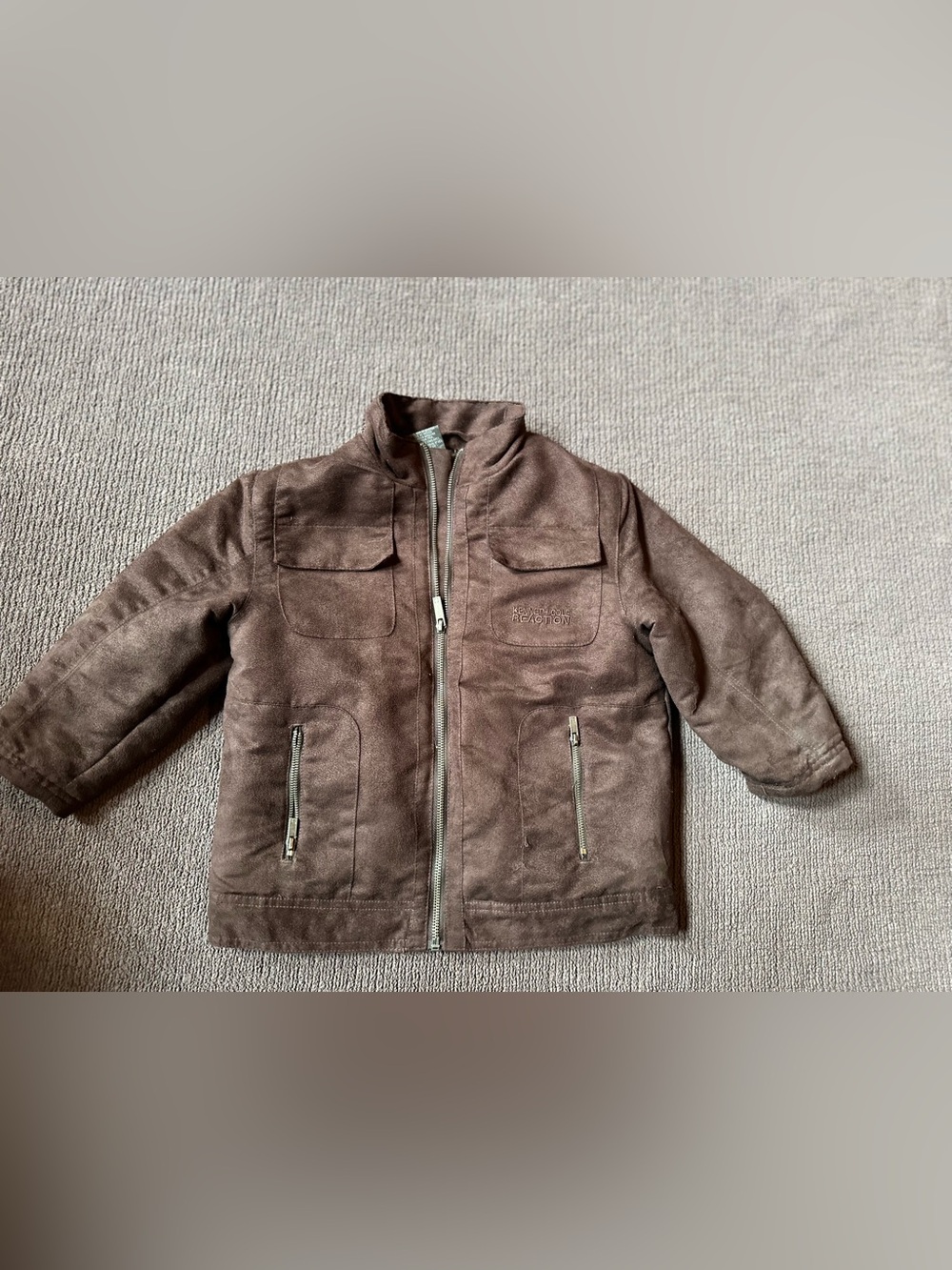 Kenneth Cole Reaction Kids Brown Suede-Look Coat 4t
